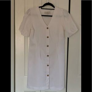 Loft white linen dress worn once to a white party